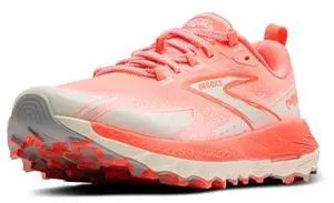 Brooks Womens Cascadia 18 Mountain Trail Running Shoe - Ember/Blue Wash/Flame - 8.5 Medium