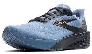 Brooks Mens Launch 11 Neutral Running Shoe - Country Blue/Ebony/Orange - 9 Medium