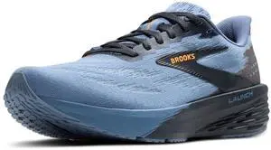 Brooks Mens Launch 11 Neutral Running Shoe - Country Blue/Ebony/Orange - 12 Medium