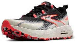 Brooks Womens Cascadia 18 Mountain Trail Running Shoe - Black/Blue Wash/Flame - 6.5 Medium