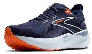 Brooks Mens Glycerin GTS 22 Supportive Running Shoe - Peacoat/Blue Ribbon/Orange - 8 Medium