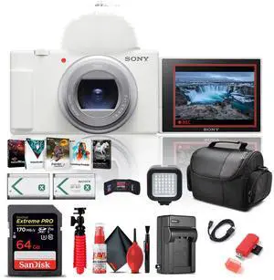 Sony ZV-1 II Digital Camera + 64GB Memory Card + Photo Software + Battery + More