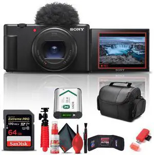 Sony ZV-1 II Digital Camera + 64GB Memory Card + Card Reader + More