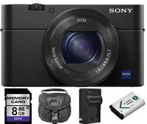 Sony Cyber-shot DSC-RX100 IV Digital Camera + 2 Batteries, 8GB & More