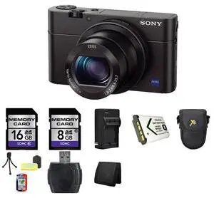 Sony Cyber-shot DSC-RX100 III Digital Camera 32GB Package