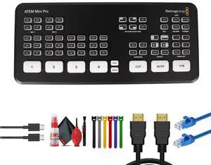 Blackmagic Design ATEM Mini Pro HDMI Live Stream Switcher | 4-Input Video Mixer + More Blackmagic Design ATEM Mini Pro HDMI Live Stream Switcher | 4-Input Video Mixer + More
