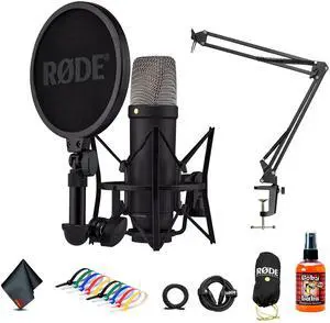 RODE NT1 5th Gen Large-Diaphragm Cardioid Condenser Microphone | XLR/USB Hybrid Mic + More