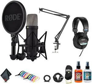 RODE NT1 5th Gen Large-Diaphragm Cardioid Condenser Microphone | XLR/USB Hybrid Mic + More
