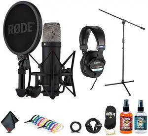 RODE NT1 5th Gen Large-Diaphragm Cardioid Condenser Microphone | XLR/USB Hybrid Mic + More