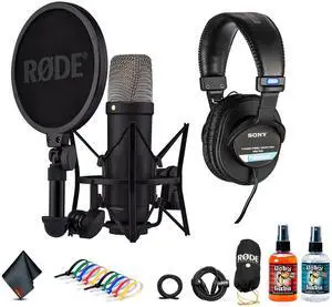 RODE NT1 5th Gen Large-Diaphragm Cardioid Condenser Microphone | XLR/USB Hybrid Mic + More