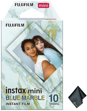 FUJIFILM INSTAX MINI Instant Film (Blue Marble, 10 Exposures) Bundle