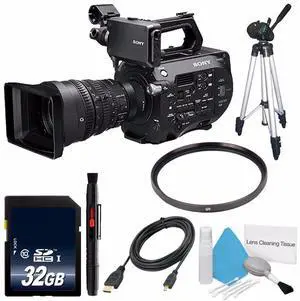 Sony PXW-FS7 4K Camcorder 28-135mm Zoom Lens (International Model) + 32GB Memory Card