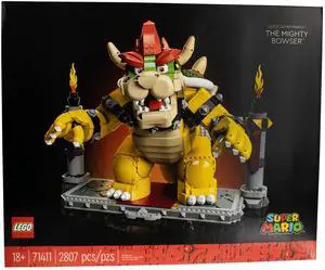 LEGO 71411 Super Mario The Powerful Bowser, Adult Building Model Kit, Collectible 3D Jointed Figure with Battle Base, Gadget Gift Ideas for Men and Women