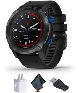 Garmin Descent Mk2i, Watch-Style Dive Computer with Air Integration, Multisport Training/Smart Features, Titanium with Black Band