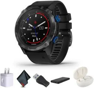 Garmin Descent Mk2i, Watch-Style Dive Computer with Air Integration, Multisport Training/Smart Features, Titanium with Black Band