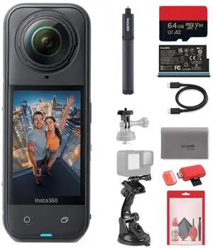 Insta360 X5 8K 360 Waterproof Action Camera |  1/1.28" Sensors, Replaceable Lenses, PureVideo AI + More