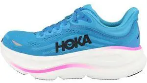 Hoka Womens Bondi 9 Skyward Blue/Neon Fuchsia 8.5 Medium