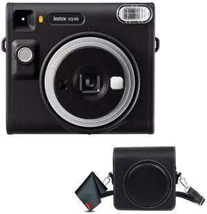 FUJIFILM INSTAX SQUARE SQ40 Instant Film Camera(Black), Bag for instax SQ40Black