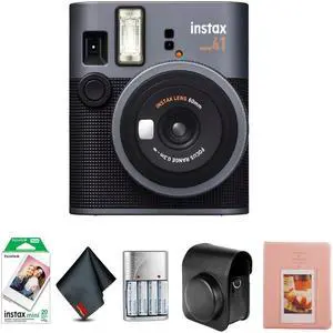 FUJIFILM INSTAX MINI 41 Instant Film Camera, 4x AA Rechargeable Batteries with Charger