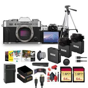 FUJIFILM X-T30 III Mirrorless Camera (Silver)+ RODE Wireless GO Microphone + More