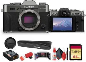FUJIFILM X-T30 III Mirrorless Camera (Charcoal Silver) Bundle With 64GB Memory Card