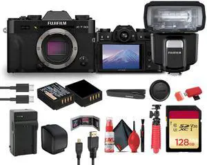 FUJIFILM X-T30 III Mirrorless Camera (Black) + EF-60 Shoe Mount Flash + More