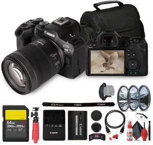 Canon EOS R6 Mark III Mirrorless Camera with 24-105mm f4-7.1 RF Lens | 32.5MP Full Frame Imaging, 7K RAW Video, 4K 120p Recording, Dual Pixel CMOS AF II, IBIS, 40fps Burst, and Dual Card Slots + More Canon EOS R6 Mark III Mirrorless Camera with 24-105mm f4-7.1 RF Lens | 32.5MP Full Frame Imaging, 7K RAW Video, 4K 120p Recording, Dual Pixel CMOS AF II, IBIS, 40fps Burst, and Dual Card Slots + More