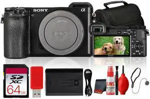 Sony Alpha a6500 Mirrorless Camera ILCE6500/B With Soft Bag, 64GB Memory Card, Card Reader , Plus Essential Accessories Sony Alpha a6500 Mirrorless Camera ILCE6500/B With Soft Bag, 64GB Memory Card, Card Reader , Plus Essential Accessories