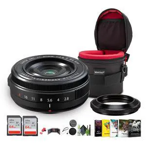 FUJIFILM XF 27mm f/2.8 R WR Lens, 2 Pack of 64GB PRO UHS-I SDXC Memory Card FUJIFILM XF 27mm f/2.8 R WR Lens, 2 Pack of 64GB PRO UHS-I SDXC Memory Card