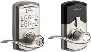 Kwikset SmartCode 917 Keypad Keyless Entry Traditional Residential Electronic Lever Deadbolt Alternative with Tustin Door Handle and SmartKey Security, Satin Nickel Kwikset SmartCode 917 Keypad Keyless Entry Traditional Residential Electronic Lever Deadbolt Alternative with Tustin Door Handle and SmartKey Security, Satin Nickel