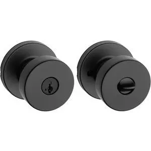 Kwikset Pismo Entry Door Knob with Lock and Key, Secure Keyed Handle Exterior, Front Entrance and Bedroom, Matte Black, Pick Resistant SmartKey Rekey Security and Microban Kwikset Pismo Entry Door Knob with Lock and Key, Secure Keyed Handle Exterior, Front Entrance and Bedroom, Matte Black, Pick Resistant SmartKey Rekey Security and Microban