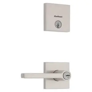 Kwikset 991 Halifax Keyed Entry Lever and Single Cylinder Deadbolt Combo Pack Featuring SmartKey and Microban in Satin Nickel Kwikset 991 Halifax Keyed Entry Lever and Single Cylinder Deadbolt Combo Pack Featuring SmartKey and Microban in Satin Nickel