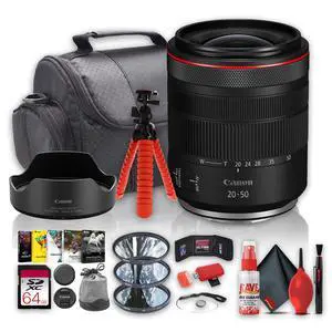 Canon RF 20-50mm f/4 L IS USM PZ Lens + 64GB Card (7286C002) Bundle Canon RF 20-50mm f/4 L IS USM PZ Lens + 64GB Card (7286C002) Bundle