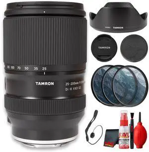 Tamron 25-200mm f/2.8-5.6 Di III VXD G2 Lens Bundle Tamron 25-200mm f/2.8-5.6 Di III VXD G2 Lens Bundle