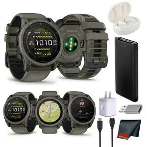 Garmin Tactix 8 Cerakote - AMOLED - Olive Drab Bundle Garmin Tactix 8 Cerakote - AMOLED - Olive Drab Bundle