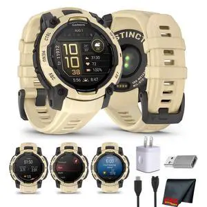 Garmin Instinct 3 AMOLED 45mm Citrine Smartwatch Rugged Outdoor GPS Bundle Garmin Instinct 3 AMOLED 45mm Citrine Smartwatch Rugged Outdoor GPS Bundle