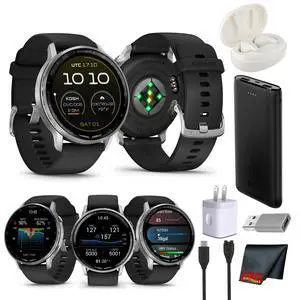 Garmin D2 Air X15 Aviator Smartwatch - Silver with Black Bundle Garmin D2 Air X15 Aviator Smartwatch - Silver with Black Bundle