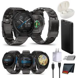 Garmin D2 Mach 2 Aviator Smartwatch - 51 mm - Carbon Grey with Titanium Bundle Garmin D2 Mach 2 Aviator Smartwatch - 51 mm - Carbon Grey with Titanium Bundle