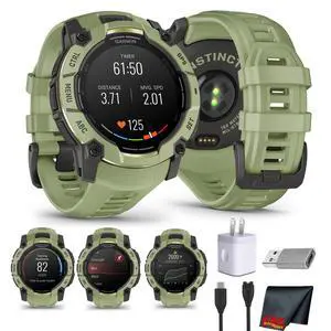 Garmin Instinct 3 50mm AMOLED GPS Smartwatch Fern Green Outdoor Watch Bundle Garmin Instinct 3 50mm AMOLED GPS Smartwatch Fern Green Outdoor Watch Bundle