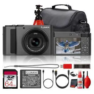 Panasonic LUMIX TX3 / ZS300 Travel Camera (Silver) with 64GB Card Bundle Panasonic LUMIX TX3 / ZS300 Travel Camera (Silver) with 64GB Card Bundle