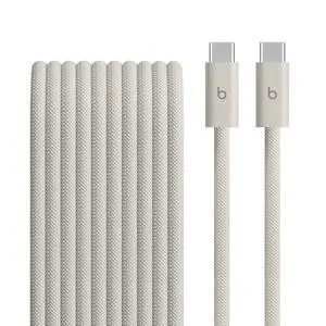 Beats 240W USB-C to USB-C Braided Cable, Fast Charging, Durable/Tangle Free, Compatible with Apple and Android Devices (3 m/10 ft) - Surge Stone Beats 240W USB-C to USB-C Braided Cable, Fast Charging, Durable/Tangle Free, Compatible with Apple and Android Devices (3 m/10 ft) - Surge Stone