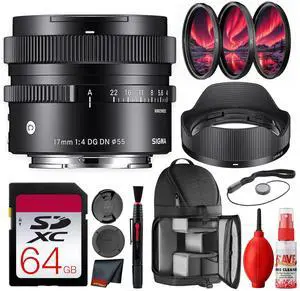Sigma 17mm f/4 DG DN Contemporary Lens for Sony E Value Bundle Sigma 17mm f/4 DG DN Contemporary Lens for Sony E Value Bundle