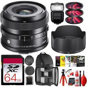 Sigma 24mm f/3.5 DG DN Contemporary Lens for Sony E Complete Bundle Sigma 24mm f/3.5 DG DN Contemporary Lens for Sony E Complete Bundle