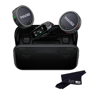 Insta360 Mic Pro (2 TX + 1 RX + Charging Case), Wireless Mini Lavalier Microphone for iPhone/Camera/Android, Ultralight, Vlogging, Bluetooth, Customizable E-Ink Display, 3-Mic Array, 30hrs Use Insta360 Mic Pro (2 TX + 1 RX + Charging Case), Wireless Mini Lavalier Microphone for iPhone/Camera/Android, Ultralight, Vlogging, Bluetooth, Customizable E-Ink Display, 3-Mic Array, 30hrs Use