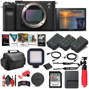 Sony Alpha a7C Mirrorless Digital Camera (Body Only, Black) (ILCE7C/B) - Advanced Bundle Sony Alpha a7C Mirrorless Digital Camera (Body Only, Black) (ILCE7C/B) - Advanced Bundle
