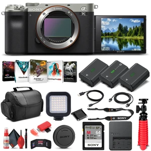 Sony Alpha a7C Mirrorless Digital Camera (Body Only, Silver) (ILCE7C/S) - Advanced Bundle Sony Alpha a7C Mirrorless Digital Camera (Body Only, Silver) (ILCE7C/S) - Advanced Bundle