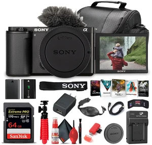 Sony ZV-E10 Mirrorless Camera (Black) + 64GB Memory Card + Corel Photo Software + More Sony ZV-E10 Mirrorless Camera (Black) + 64GB Memory Card + Corel Photo Software + More
