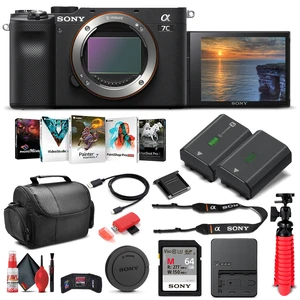 Sony Alpha a7C Mirrorless Digital Camera (Body Only, Black) (ILCE7C/B) Basic Bundle Sony Alpha a7C Mirrorless Digital Camera (Body Only, Black) (ILCE7C/B) Basic Bundle