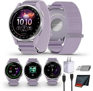 Garmin Approach J1 Junior GPS Golf watch - Silver with Lilac Band Garmin Approach J1 Junior GPS Golf watch - Silver with Lilac Band