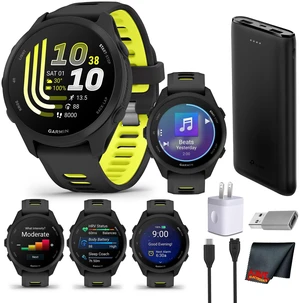 Garmin Forerunner 170 Music GPS Running Smartwatch Black/Amp Yellow Bundle Garmin Forerunner 170 Music GPS Running Smartwatch Black/Amp Yellow Bundle